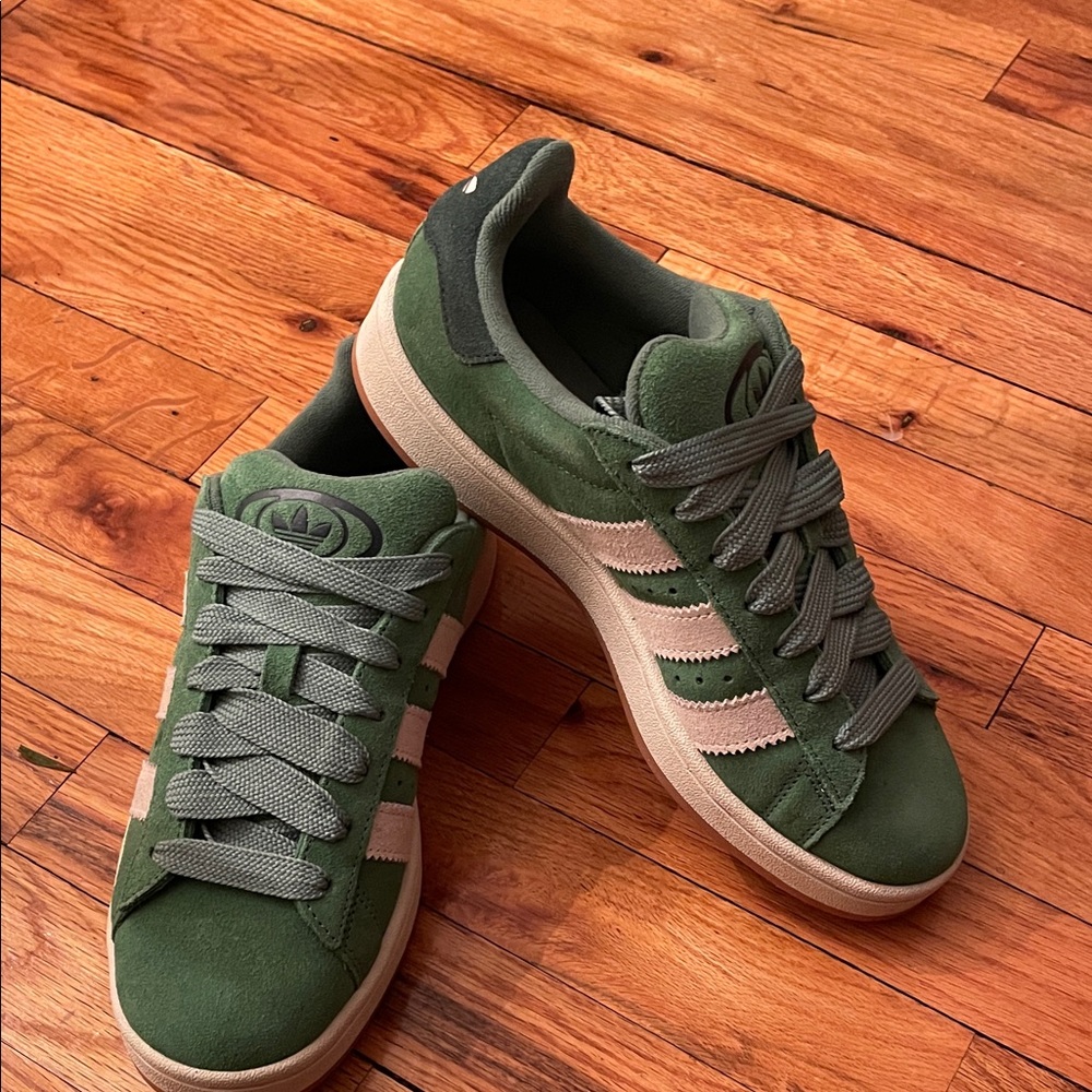 adidas Campus OOs Green Suede Low-Top Sneaker with Trefoil